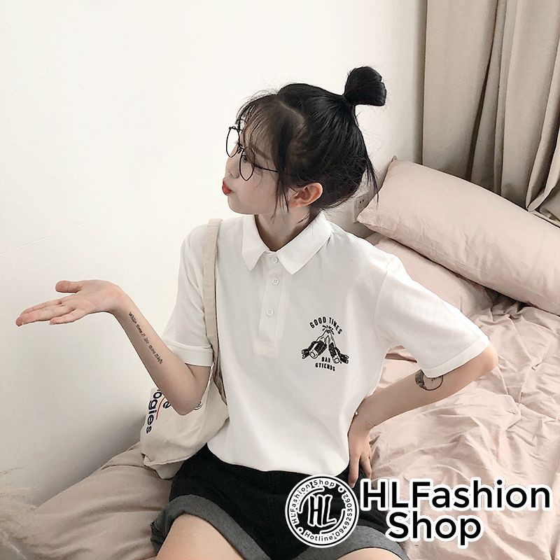 Áo thun tay lỡ unisex T-shirt cổ trụ 2 chai bia good time nam nữ đều mặc đẹp