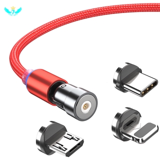 Dây cáp sạc 540o micro usb type c có nam châm dành cho samsung iphone