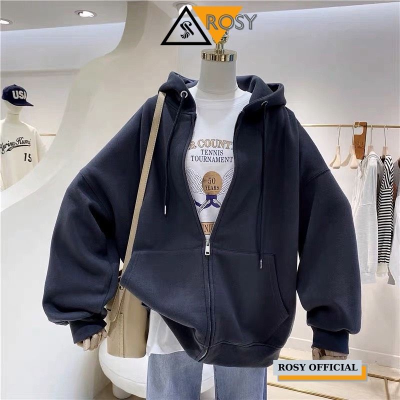 Áo hoodie tay phồng form rộng chất nỉ ngoại cao cấp oversize