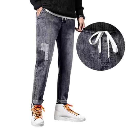 Quần jeans nam cao cấp hàng xuất dư - Màu ghi đen