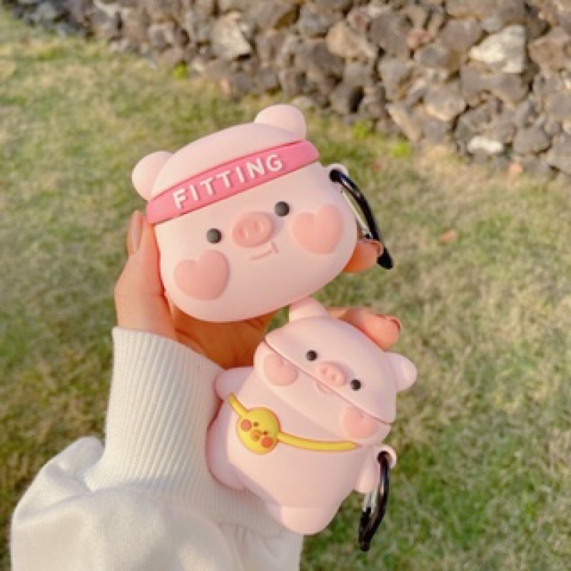Ốp Bảo Vệ Hộp Đựng Tai Nghe Airpods 1 2 Hình Heo Con Xinh Xắn