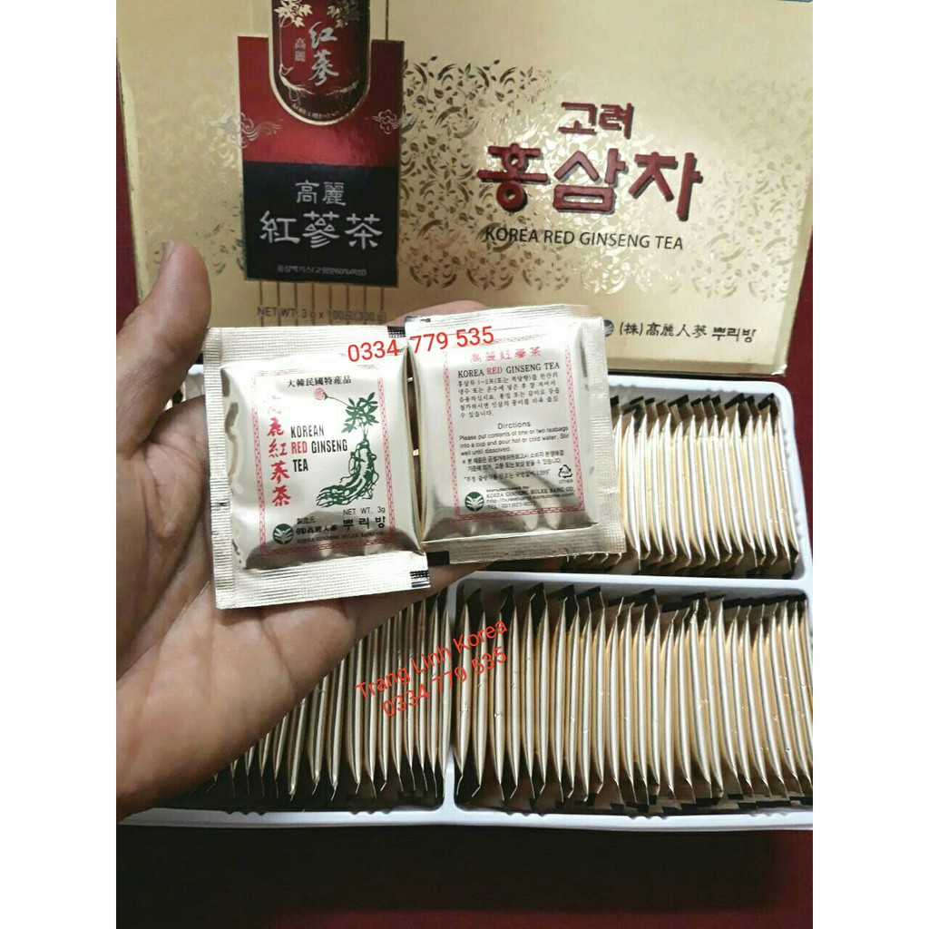 Trà hồng sâm hàn quốc đặc biệt - Trà sâm chính hãng hộp 100 gói - tranglinhkorea | BigBuy360 - bigbuy360.vn