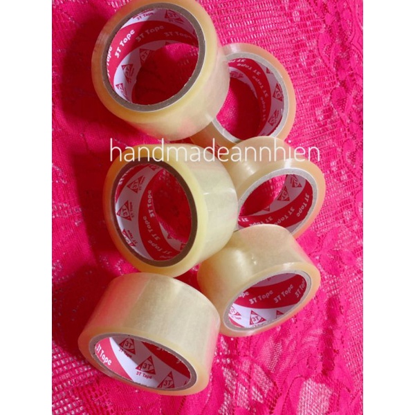 1 cuộn băng keo đóng thùng 100Yard - Băng keo trong/ đục để gói hàng