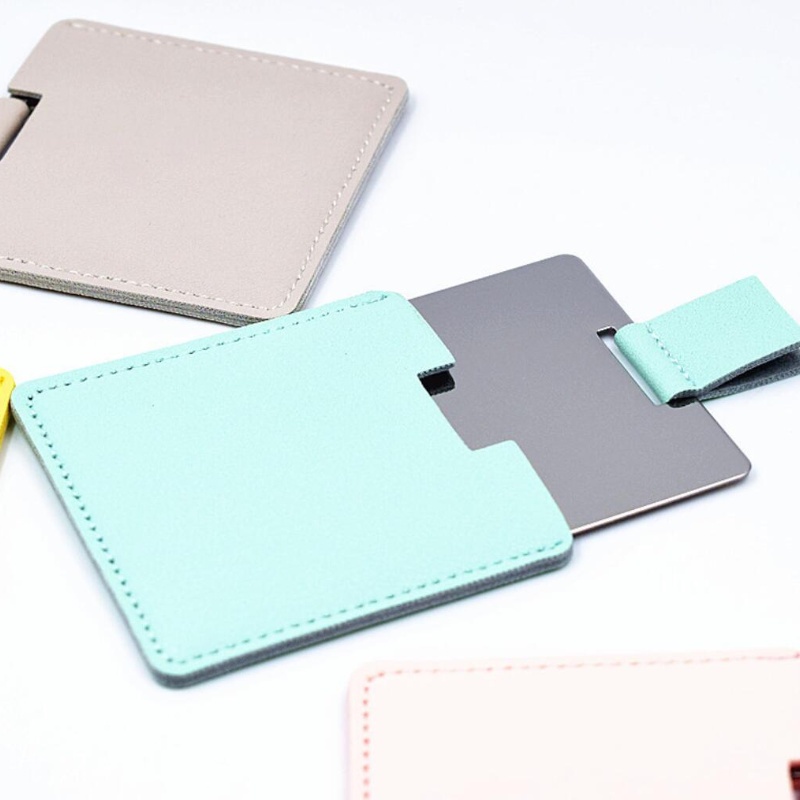 1 Gương Trang Điểm Mini Hình Chữ Nhật Bằng Thép Không Gỉ Siêu Mỏng