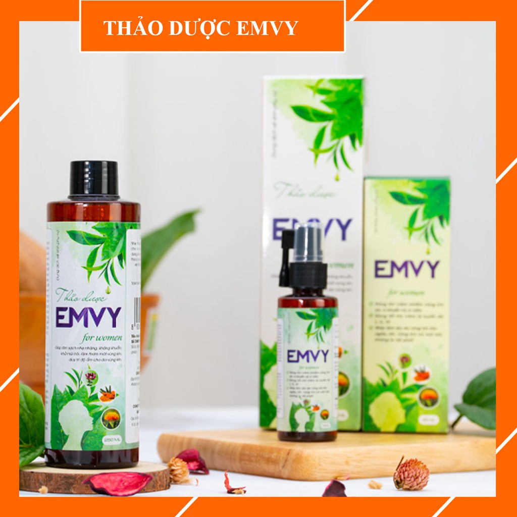 Bộ phụ khoa (Rửa + Xịt) Emvy- viêm phụ khoa, viêm âm đạo, nấm vùng kín, viêm lộ tuyến