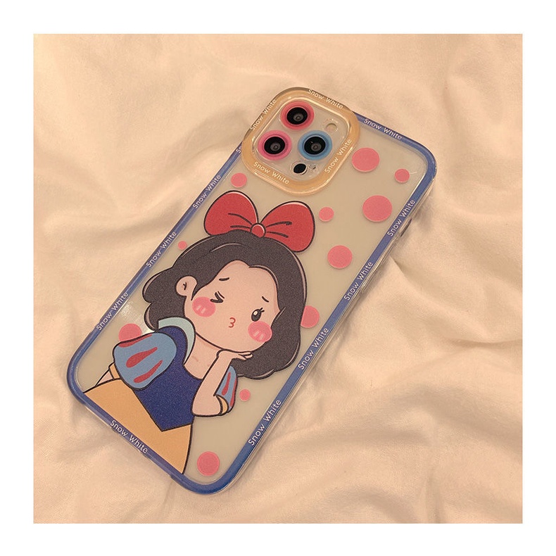Ốp điện thoại hình cô gái dễ thương trong suốt thích hợp cho iPhone 12 11 13 Pro Max 7 8 Plus SE 2020 13 Pro XR XSMAX