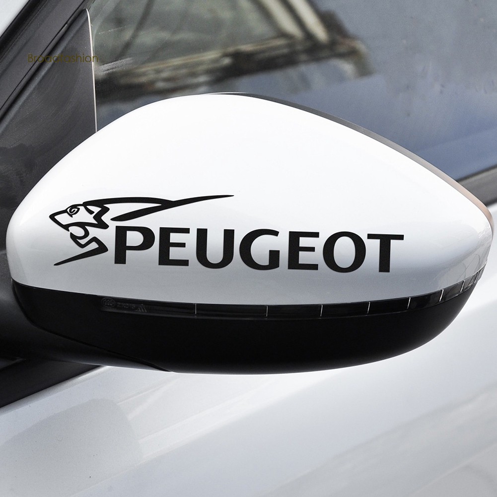 1 Cặp Sticker Dán Kính Chiếu Hậu Hình Sư Tử Cho Xe Hơi Peugeot