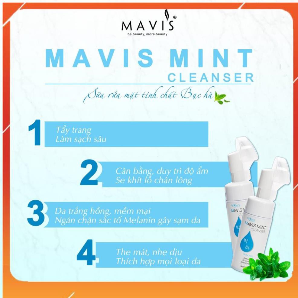 [HOT] SỮA RỬA MẶT BẠC HÀ KIỀM DẦU - MAVIS MINT CLEANSER 100ml - Chị Mai Làm Đẹp