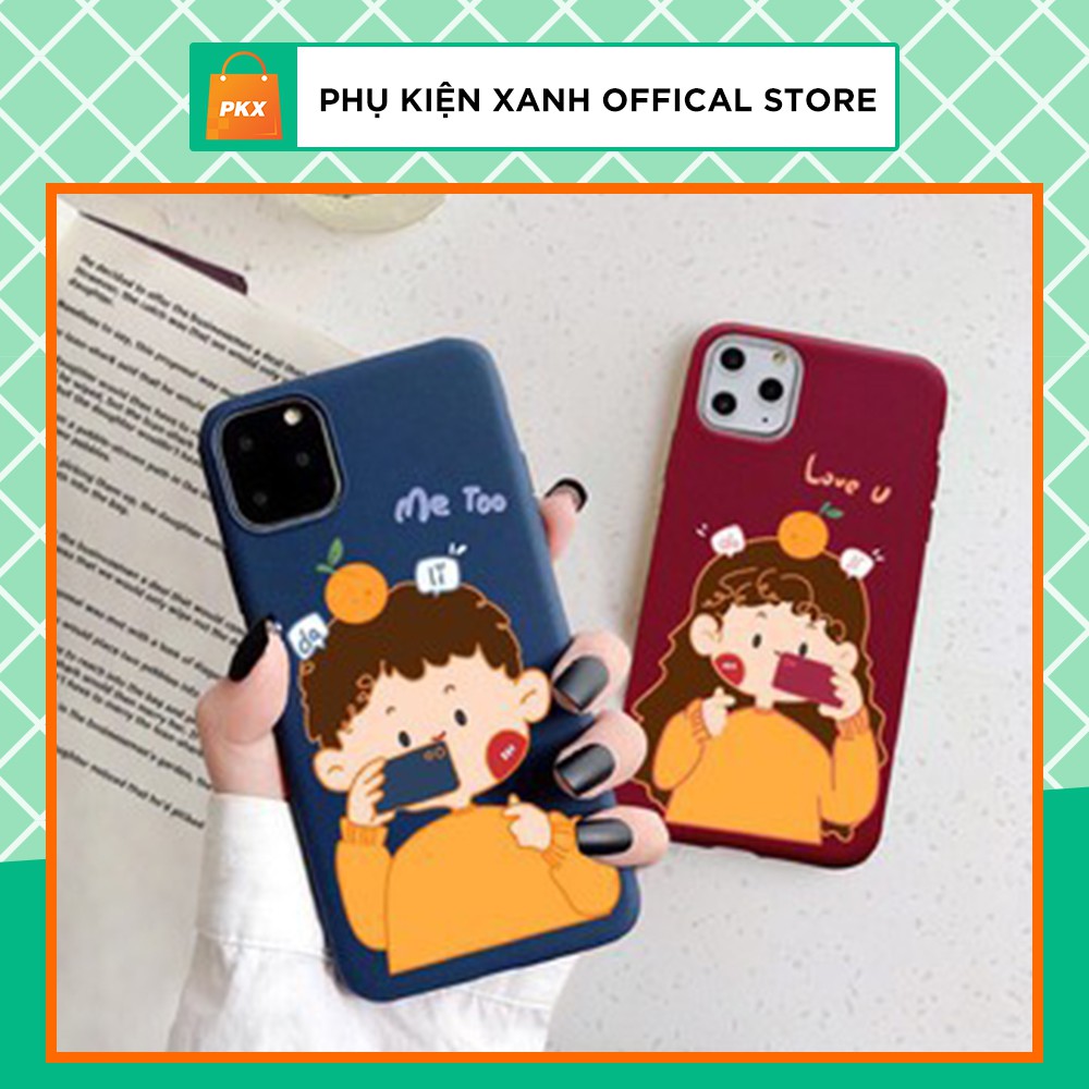 Ốp lưng iPhone Ốp Đôi Cạnh Vuông Cặp Đôi Kiss iPhone x/xs/xs max/11