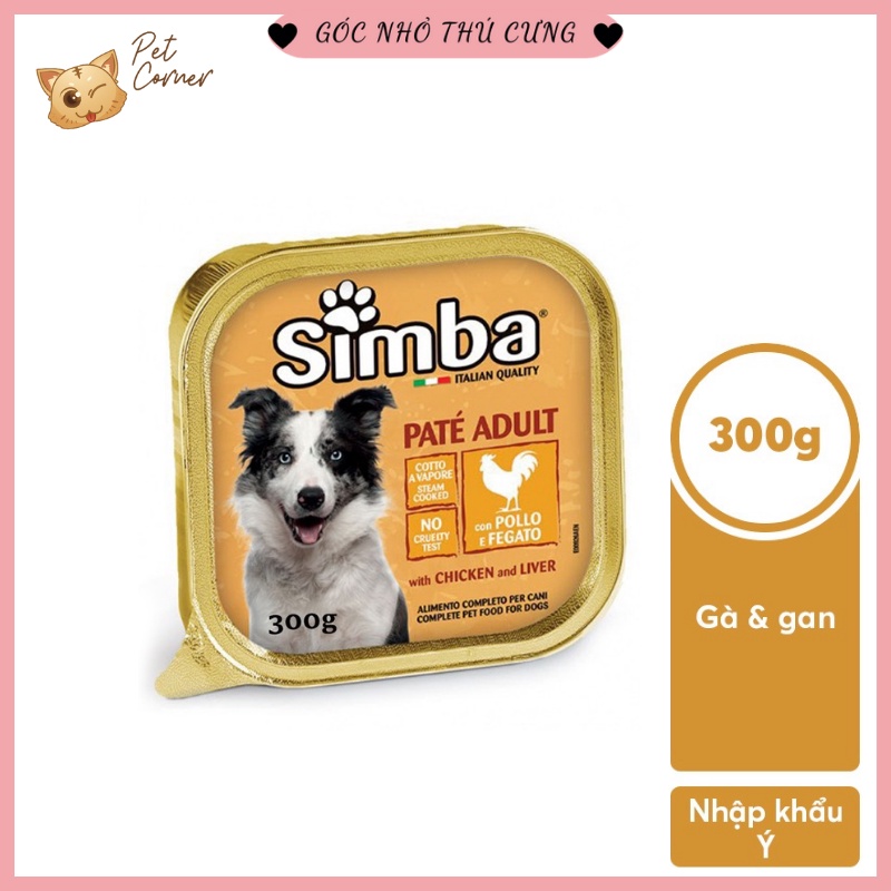 Pate cho chó Simba vị Gà và Gan - Nhập khẩu Ý