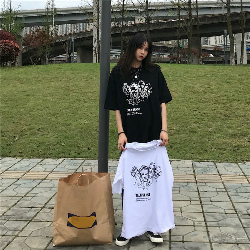 Áo Thun Tay Lỡ Nam Nữ Unisex Form Rộng Ulzzang TALK SENSE