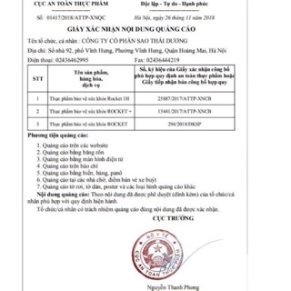 ROCKET 1H - hàng công ty có hóa đơn đỏ