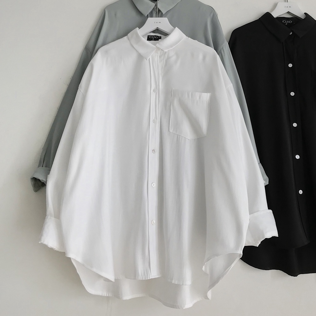 Áo Sơ Mi Nữ Form Rộng Tay Dài JEM CLOSET Nhiều Màu Tone Da ROCES 10385