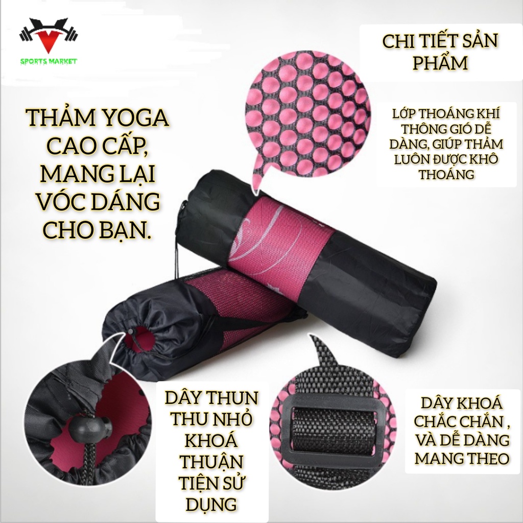 Thảm Tập Yoga chống Trượt, Miếng tập Yoga, Gym Thể Dục Tại Nhà, Công sở, văn Phòng