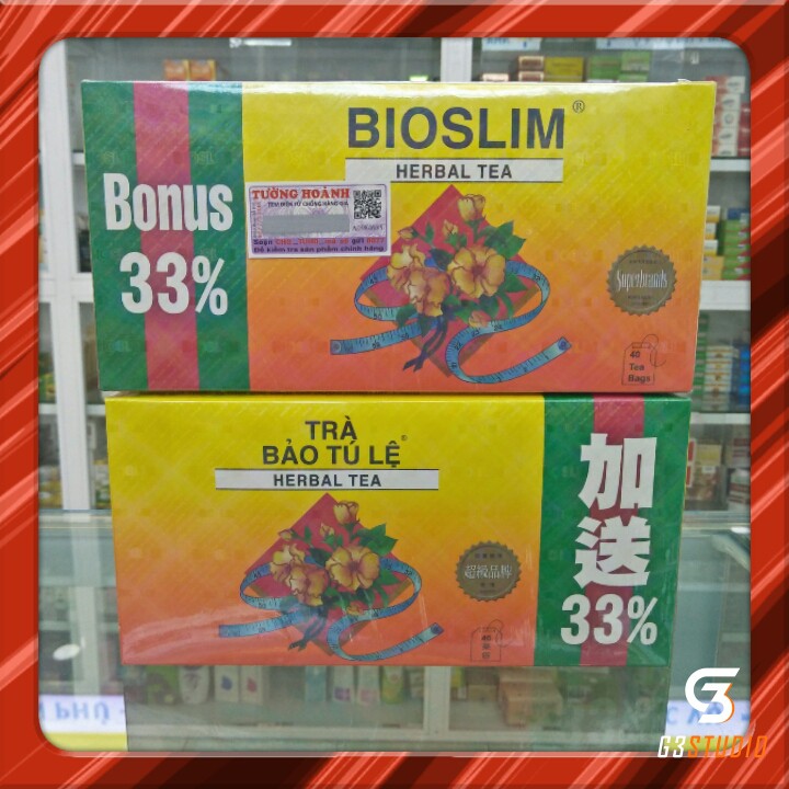 Trà Giảm Cân Bảo Tú Lệ Bio Slim - GIúp Thanh lọc cơ thể, Lọc máu giải độc trong gan ,ngăn ngừa hấp thụ mỡ Hộp 40 gói