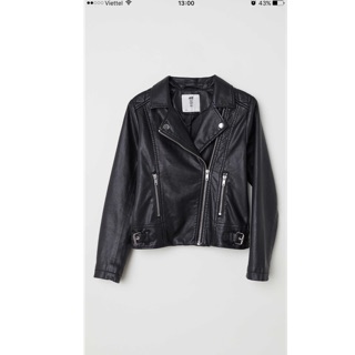 Áo Khoác Da Bé Gái Biker Đen H&M