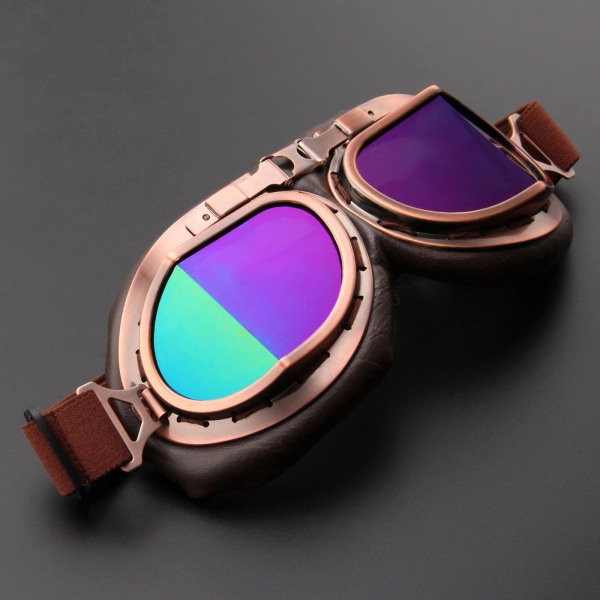 Motorcycle Goggles Glasses Vintage Motocross Retro Aviator Pilot Cruiser ATV UV Protection Goggles