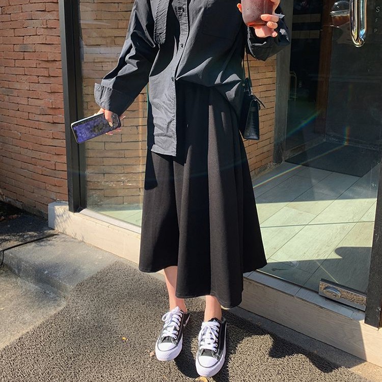 Chân váy thun, chân váy dài lưng thun hàng Quảng Châu Freeszie | BigBuy360 - bigbuy360.vn