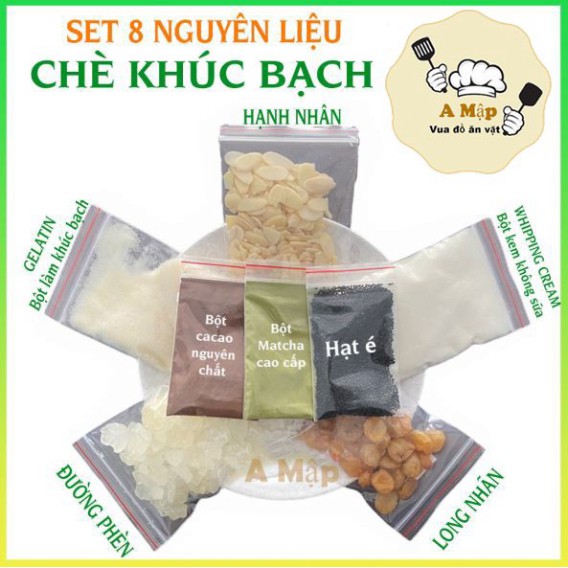 Set nguyên liệu làm chè khúc bạch ( 5 - 6 chén ) - Tặng kèm công thức nấu A Mập