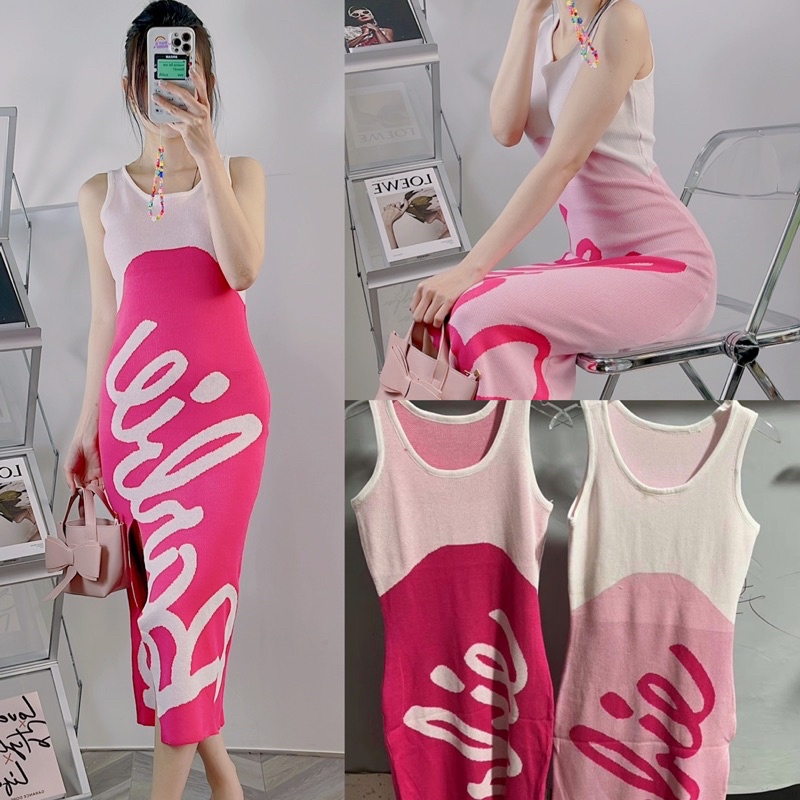Váy body Barbie hai màu chuẩn hàng thái lan (hình thật)