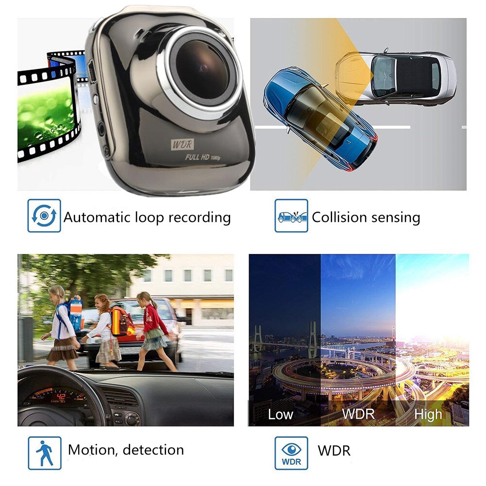 Bộ sản phẩm máy quay hành trình HD có chức năng quay trong đêm 24 tiếng góc rộng 170 độ dùng cho xe hơi kèm phụ kiện | BigBuy360 - bigbuy360.vn