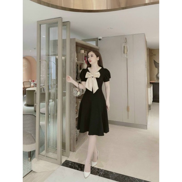 [Mã FAMARAL1 giảm 10K đơn 50K] Váy xòe nơ ngực A1000.359 | BigBuy360 - bigbuy360.vn