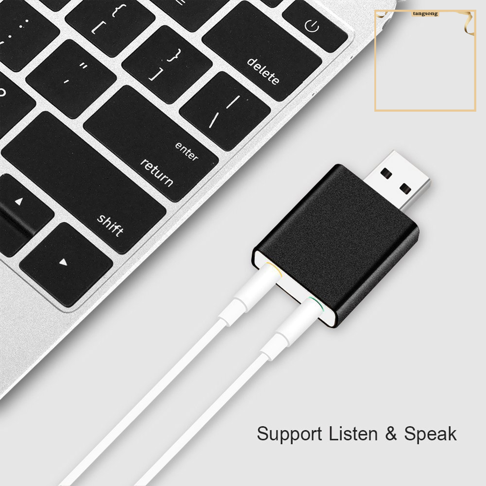 Bộ Chuyển Đổi Âm Thanh Usb7.1 Kèm Giắc Cắm 3.5mm Dành Cho Máy Tính