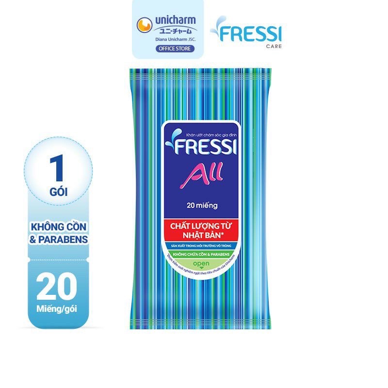 Khăn ướt FRESSI ALL CARE 20 tờ
