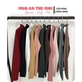 [Có sẵn] Áo giữ nhiệt trơn cổ ngắn chất đẹp