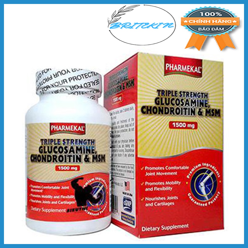 Viên Uống Hỗ Trợ Thoái Hóa Khớp Pharmekal Triple Strength Glucosamine (Hộp 200 Viên)