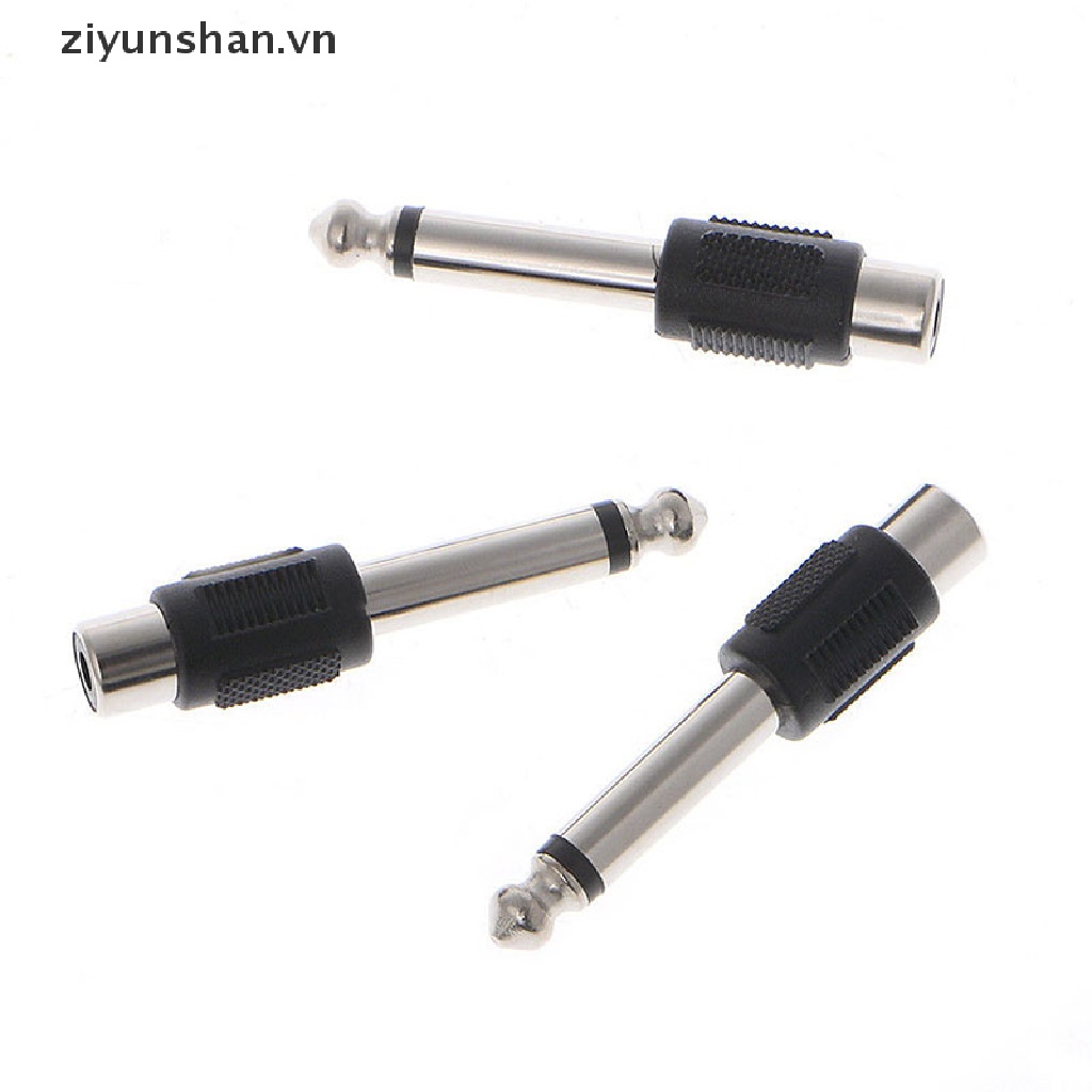 Set 10 Đầu Nối Âm Thanh RCA Female Sang 6.35mm 1 / 4 &quot;Male Mono