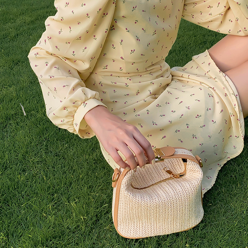 Túi xách nữ IELGY đan rơm thời trang Hàn Quốc