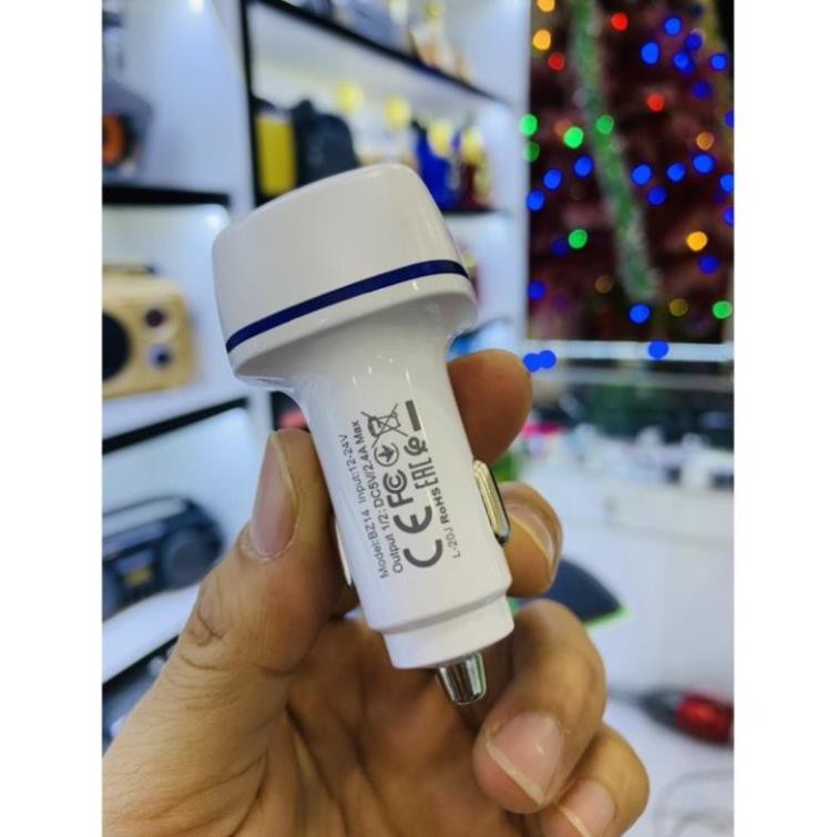 CÓC SẠC XE HƠI BOROFONE BZ14 SẠC NHANH (2.4A-12W) (2USB) Loại Tốt Có Hộp