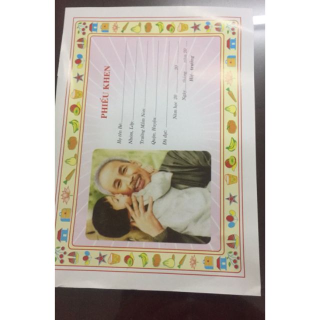 Phiếu khen mầm non (combo 100 tờ)