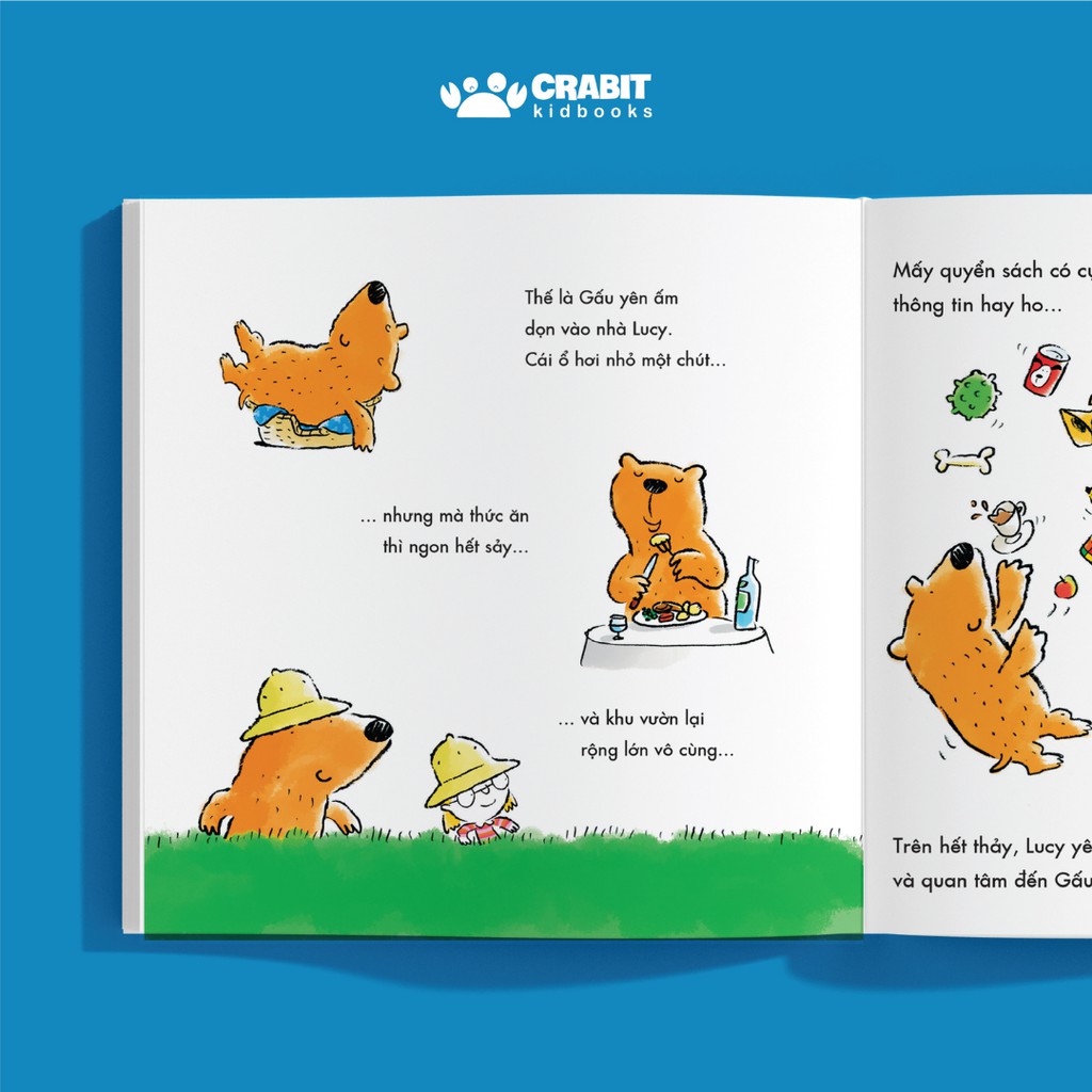 Sách - Cún nhà tớ tên Gấu - Tình cảm hài hước cho bé từ 3 tuổi - Crabit Kidbooks