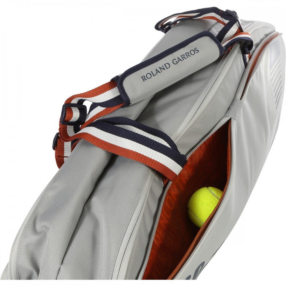 Túi tennis Wilson Roland 2 ngăn mẫu mới màu xám