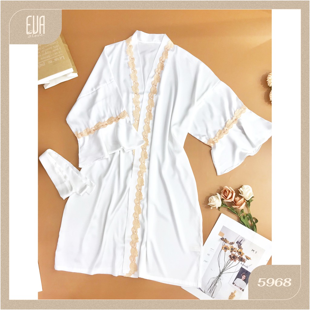 Áo choàng lụa viền ren mềm mại 5968 | BigBuy360 - bigbuy360.vn