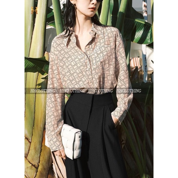 Áo sơ mi dài tay hoạ tiết HH Clothing