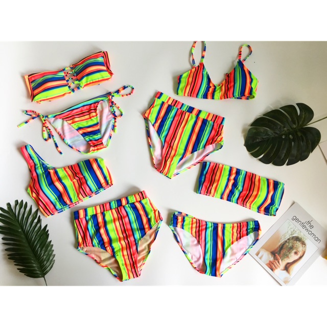 Bikini sọc 7 màu dễ thương