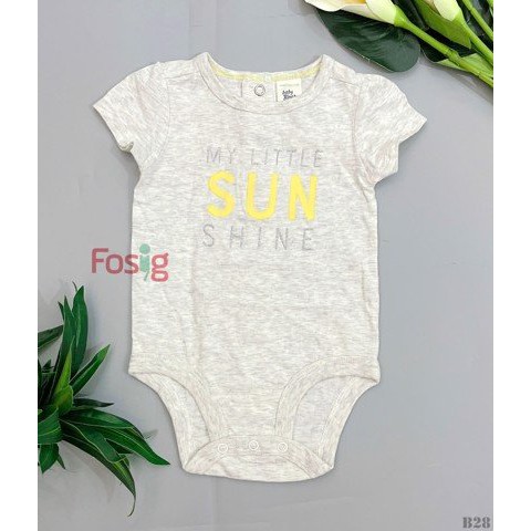 [4-12kg] Bodysuit Tay Ngắn Bé Gái - Xám Sun