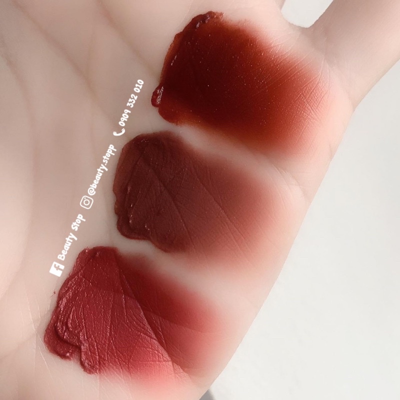 Set 3 Son Kem Bùn Lì Siêu Mượt CAPPUVINI Lucky Girl Air Feeling Lip Mud
