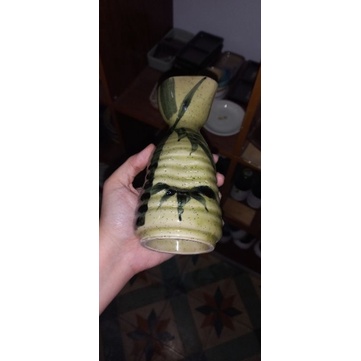 Gốm NHẬT BẢN: Bình rót rượu sake trúc quân tử men muối tiêu – 362 01 06 2022