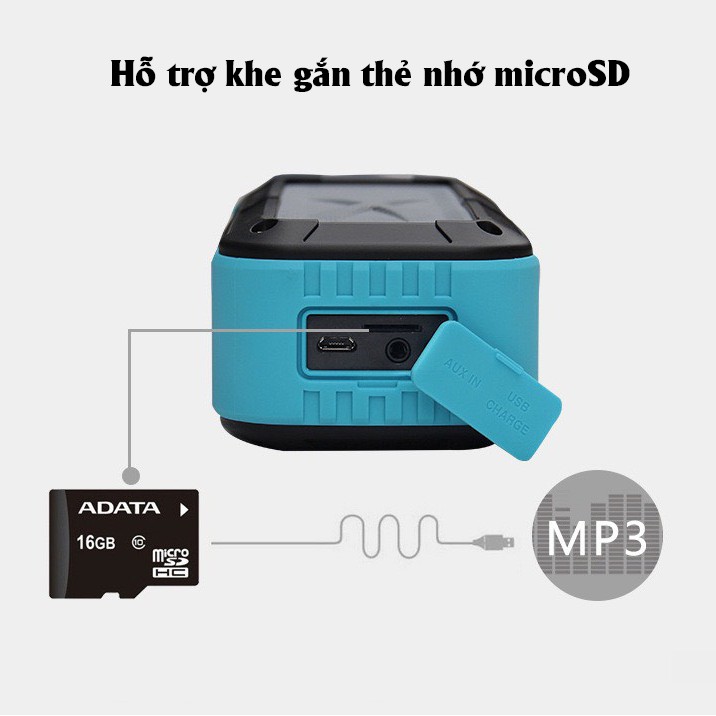 Loa di động Bluetooth W-King S20 thể thao kháng nước kháng bụi IPX6 - Hàng chính hãng