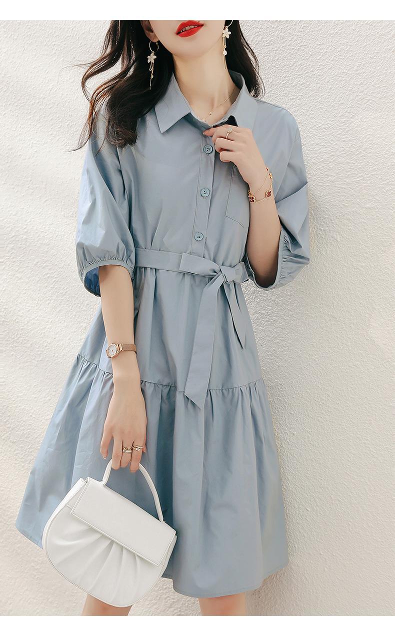 This Year Popular Dress2021New Spring Elegant Dress Blouse Dress Fitted Waist Figure Flattering Shirt Skirt