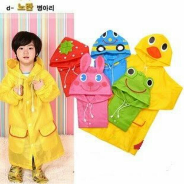 Áo mưa  ☔ hình thú cho bé