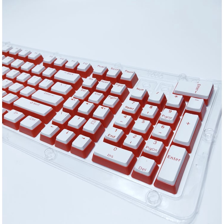 Bộ Nút Phím Keycap Pudding Phối 2 Màu Dùng Cho Bàn Phím Cơ Chất Liệu PBT, Không Xuyên Led