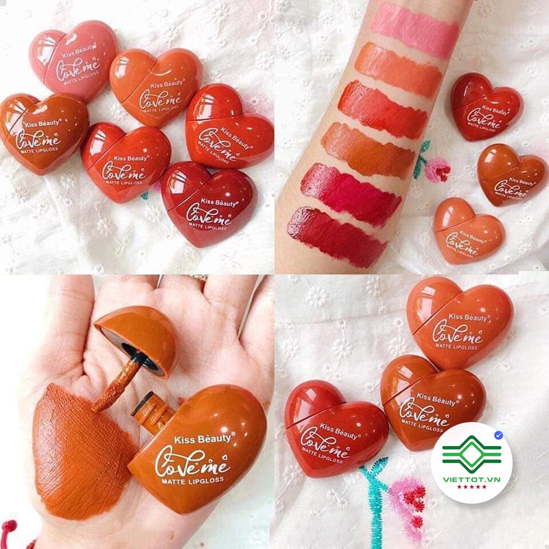 Son Kem Tint Kiss Beauty Trái Tim For Valentine VT080