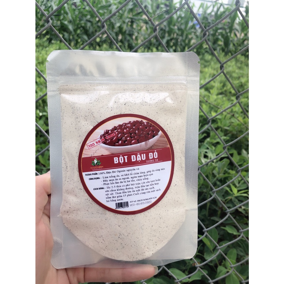 Bột đậu đỏ nguyên chất 100g,làm đẹp da, tẩy tế bào chết, dưỡng da sáng mịn, hồng hào.