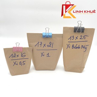 100 Túi Giấy Xi Măng Các Cỡ + Thân thiện với môi trường  + SP036 + Túi giấy đựng fast food