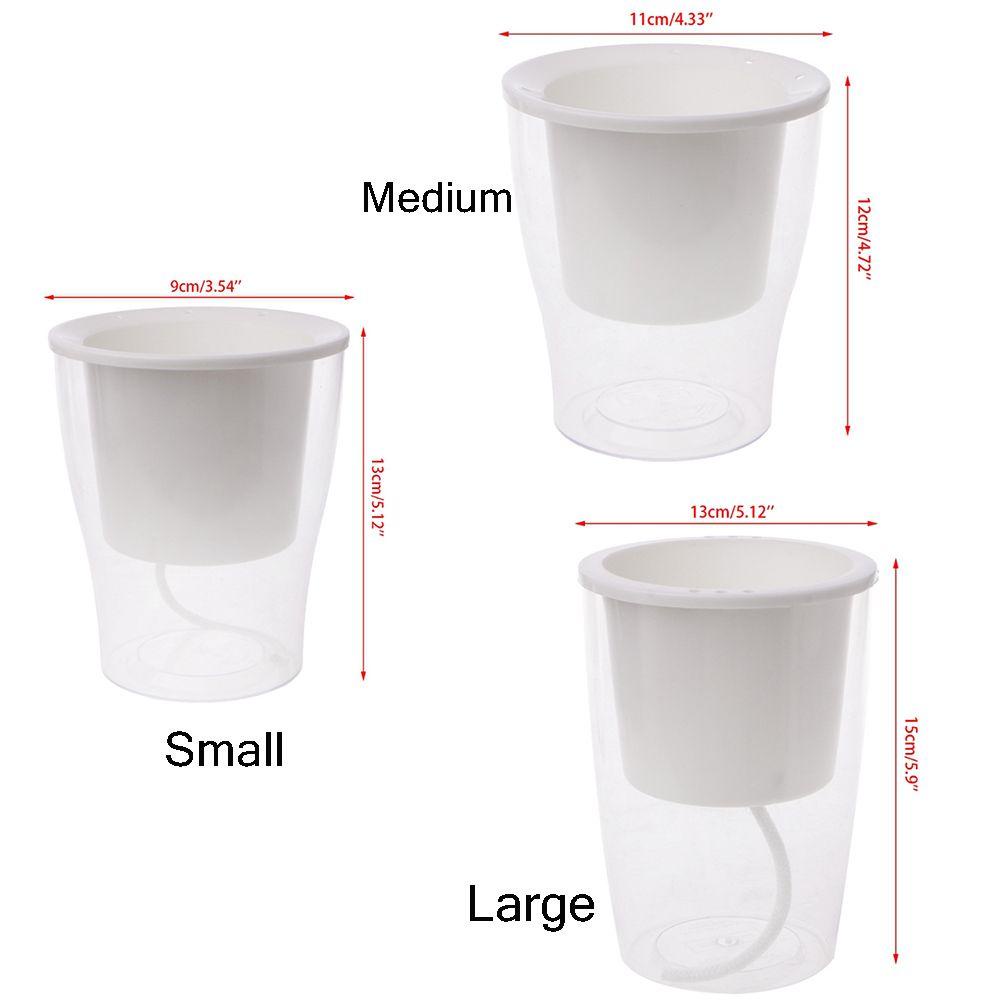 Chậu Hoa Tròn Tự Động Tưới Nước Kích Thước 13x15cm / 11x12cm / 9x13cm